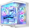 MODECOM VOLCANO PANORAMA 7F Weiß PC Gehäuse ATX Midi Tower Produktbild-Vorschau 1