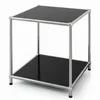 A product shot of a black and silver side table against a white background. Anteprima dell’immagine prodotto