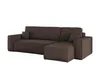 A brown sectional sofa with an ottoman, shown against a white background. Produktbild-Vorschau