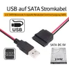 P52 USB auf SATA Stromkabel 15-Pin Adapter – USB-Stecker zu Produktbild-Vorschau 4