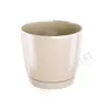 Blumentopf Coubi Rund mit Schale Creme 10 cm Produktbild-Vorschau 6