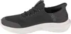 Side view of a black Skechers shoe with a white sole. Anteprima dell’immagine prodotto