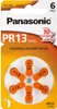 A retail package of Panasonic PR13 hearing aid batteries. Náhled obrázku produktu