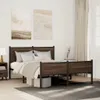 vidaXL Kovová postel bez matrace vzhledu dubu 140x190 cm Náhled obrázku produktu 2