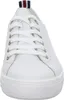 A close-up, front-facing view of a white sneaker. Produktbild-Vorschau