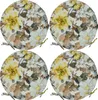 Four round seat cushions with a floral pattern. Podgląd zdjęcia produktu