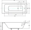 BADLAND Badewanne Rechteck Talia 170x75 mit Acrylschürze, Produktbild-Vorschau 4