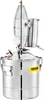 A stainless steel distillation apparatus is shown against a white background. Náhled obrázku produktu