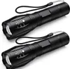 2x LED Taschenlampe Polizei Lampe wiederaufladbar Zoom Produktbild-Vorschau 1