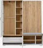 MODFU Wandgarderobe,Flurschrank mit Falttüren und Produktbild-Vorschau 9