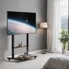 WISFOR Televizní stojan na kolečkách, výškově nastavitelný Náhled obrázku produktu 2
