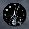 Glasuhr Wanduhr Küchenuhr Echt-Glas 30fi cm Wasser schwarz Produktbild-Vorschau 2