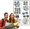 Anwicar Magnettafel Unsere Reisen - Rahmen 80x 50 cm - Weiß Produktbild-Vorschau 1