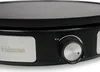 A close-up of a black electric crepe maker with a silver control knob and a silver brand plate. Anteprima dell’immagine prodotto