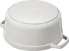 Staub Gusseisen Cocotte Kochtopf, Weißer Trüffel, Rund, 20 Produktbild-Vorschau 5