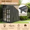 Kaminholzregal Metall mit Dach 185x105x185 verzinkt 1m tief Produktbild-Vorschau 3