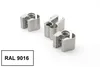 Three metal door hinges are displayed on a white background. Produktbild-Vorschau