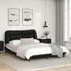 CLORIS Bettgestell mit Kopfteil Schwarz und Weiß 120x200 cm Produktbild-Vorschau 3