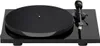 A black turntable is shown from a front-facing, slightly elevated angle against a white background. Anteprima dell’immagine prodotto