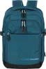 A teal Travelite KICK OFF Cabin Rucksack is shown against a white background. Voir les images du produit