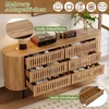Komoda Merax se 6 zásuvkami, design s lamely z MDF, komoda Náhled obrázku produktu 5