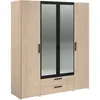 Armoire VARIA 4 portes battantes, 2 miroirs, 2 Voir les images du produit 2