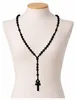 Rosenkranz aus Holz / Kette mit Kreuz in - Schwarz Produktbild-Vorschau 3