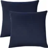 Bettwäsche 200x220 + 2er 80x80 cm Dunkelblau Bettbezug Produktbild-Vorschau 6