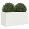 vidaXL Fioriera Bianca 62x30x29 cm Acciaio Anteprima dell’immagine prodotto 4