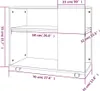 Beistelltisch Braun Eiche 70x35x55 cm Holzwerkstoff Produktbild-Vorschau 7