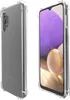 Two views of a transparent phone case on a white background. Produktbild-Vorschau