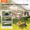 VEVOR Carrello di servizio Carrello da cucina 97,2 x 64 x Anteprima dell’immagine prodotto 2
