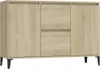 vidaXL Sideboard Sonoma-Eiche 102x35x70 cm Holzwerkstoff Produktbild-Vorschau 2