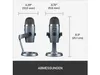 Diagram showing the dimensions of a Blue Microphones Yeti Nano USB microphone. Produktbild-Vorschau