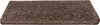 A single brown rectangular carpet stair tread. Produktbild-Vorschau