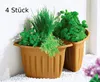 Pot de fleurs d'angle, set de 4 pots en terre cuite Pot de Voir les images du produit 2