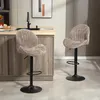 Barhocker 2er Set Höhenverstellbar Drehbar Tresenhocker mit Produktbild-Vorschau 2