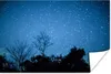 MuchoWow® Poster Sternenhimmel - Wald - Blau 180x120 cm - Produktbild-Vorschau 1