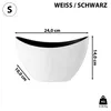 Deko Schale oval weiß/schwarz 24x14x10cm Kunststoff Produktbild-Vorschau 2
