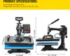 SucceBuy tepelný lis 12 x 15 palcov | tepelný lis 10 v 1 | Náhľad obrázku produktu 6