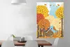 MuchoWow® Poster Eine Illustration einer Jagdhütte im Wald Produktbild-Vorschau 2