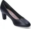 A black women's pump shoe is shown from a side angle on a white background. Náhled obrázku produktu