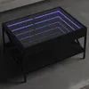 vidaXL Konferenční stolek s LED diodami Infinity-LED černý Náhled obrázku produktu 2
