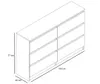 VBChome Kommode mit 6 Schubladen 140 x 40 x 77 cm Schwarz Produktbild-Vorschau 3