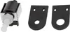 A product shot of a pump and two mounting brackets against a white background. Produktbild-Vorschau