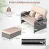 COSTWAY Polyrattan Sonnenliege, Gartenliege mit Produktbild-Vorschau 3