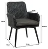 Dining-Gartenstuhl | Pisa | Schwarz | Rattan | 2er Set Produktbild-Vorschau 3