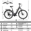 E-Bike Cityrad 28Zoll, 140km, 75Nm Mittelmotor, Produktbild-Vorschau 11