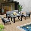 MEXO Gartentisch Esstisch aus Aluminum mit WPC-Tischplatte Produktbild-Vorschau 8