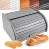 Creative Home Grau Brotkasten Holz | 38 x 28,5 x 17,5 cm | Produktbild-Vorschau 1